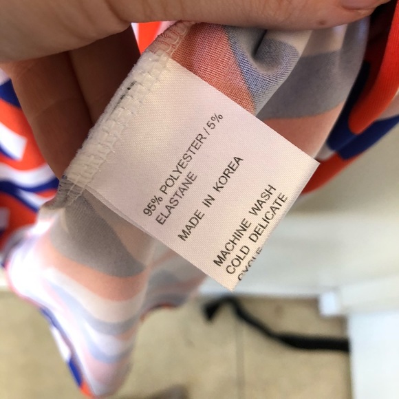 Tracy Negoshian Red White Blue Wrap Dress Sz Large - Picture 5 of 6